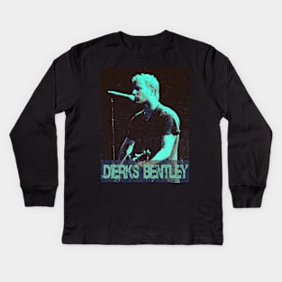 Solarize Illustrations - Dierks Bentley Kids Long Sleeve T-Shirt